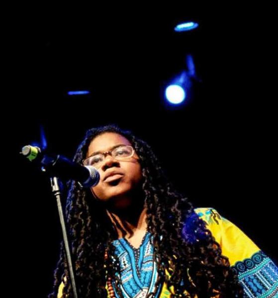 Kai Davis performs. The Temple University students work has achieved national recognition and earned her the title of National Brave New Voices Grand Slam Champion in 2011. 