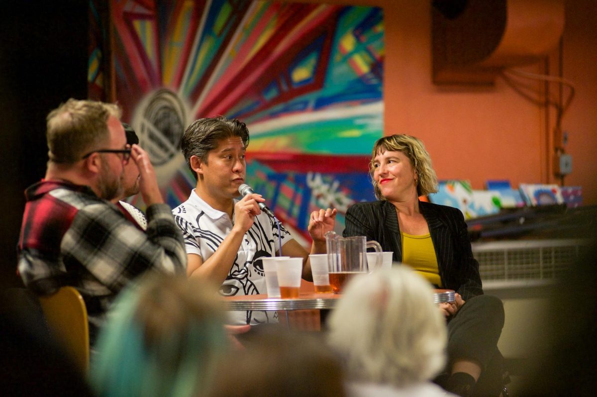 Greggor Mattson moderated a panel of alumni who now own LGBTQ+ bars.