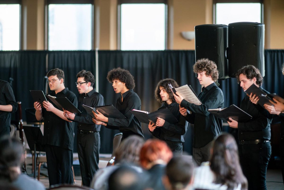Now Chorale performed “after noah,” a free improvisation led by Conservatory second-year Jonny Ollendorf, based on the poetry of College third-year Ethan Katz.